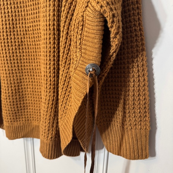 Cotton & Rye Texana Concho Brown Round Hem Crew Neck western Fringe sweater‎ XXL - Picture 4 of 14